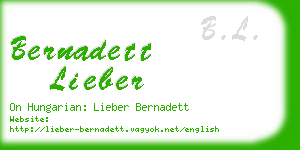 bernadett lieber business card